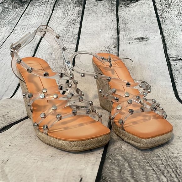 New Dolce Vita Maxton clear studded sandals - Picture 3 of 7